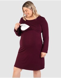 B Free Intimate Apparel - Bamboo Long Sleeve Maternity & Nursing Dress
