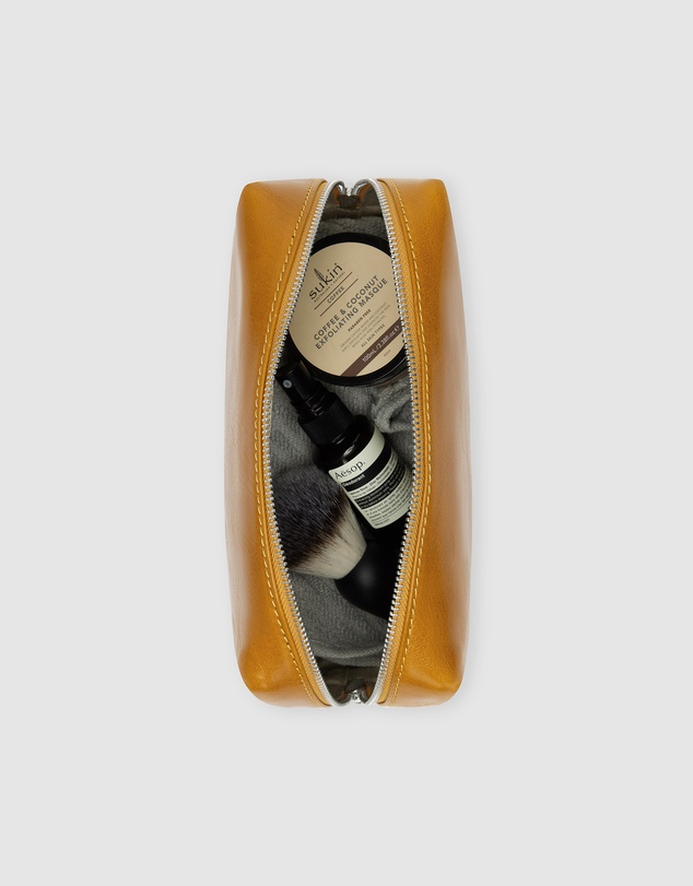Republic of Florence - The Otto Yellow Leather Dopp Kit