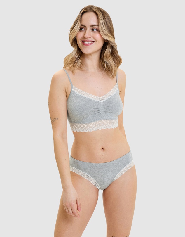Billet Doux - Zen Dentelle Longline Wirefree Bralette with Lace
