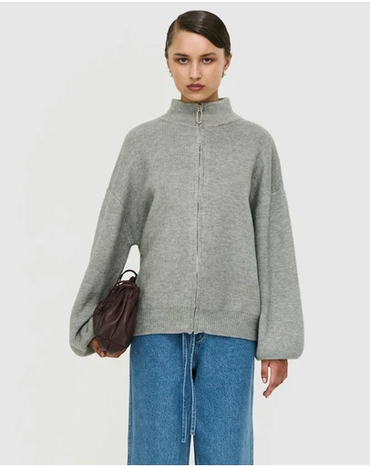 Staple the Label - Harlow Oversized Zip Cardigan