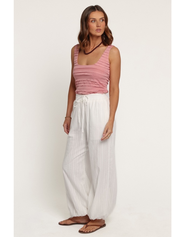 Petal & Pup - Ayden Balloon Hem Pants - White