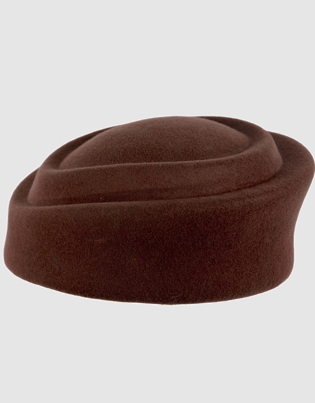 Max Alexander - Felt Chocolate Pillbox Hat