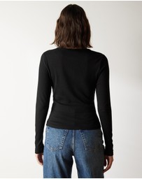 Atmos&Here - Organic Cotton Ribbed Long Sleeve Top