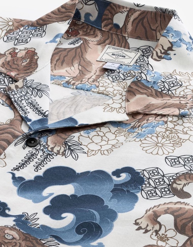 NEXT - Printed Short Sleeve Shirt With Cuban Collar