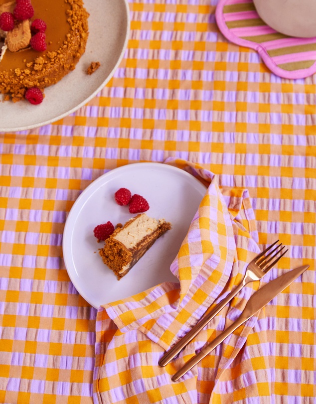 Mosey Me - Kumquat Bloom Seersucker Tablecloth