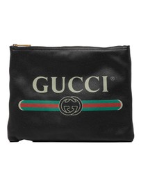 Pre-Loved by Azura Reborn - Pre-Loved Medium Leather Logo Portfolio Clutch