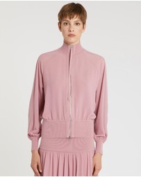 Marella - Blush Zip-Up Blouse