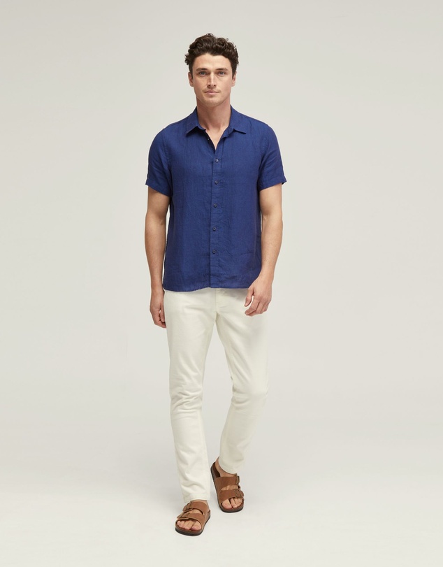 Oxford - Leyton Pure Linen Short Sleeve Shirt