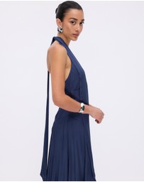 Minima Esenciales - Daphne Halter Scarf Maxi Dress