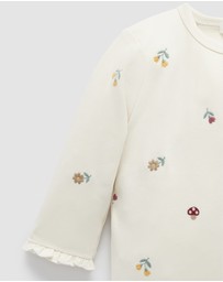 Purebaby - Broderie Layering Top -Kids-Babies