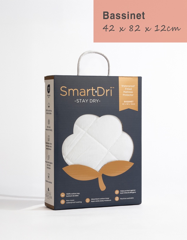 Living Textiles - Smart-Dri Waterproof Mattress Protector - Bassinet