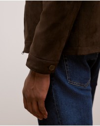 Trenery - Suede Jacket in Coffee Bean