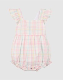 Bebe by Minihaha - Madelyn Check Bodysuit - Babies
