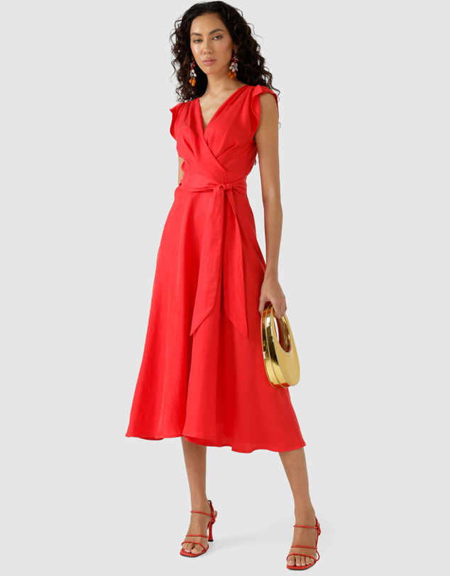 SACHA DRAKE - Xenia Wrap Dress In Fire