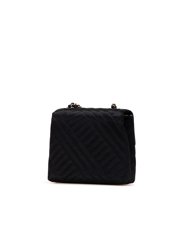 Pre-Loved by Azura Reborn - Pre-Loved Mini Square Diagonal Quilted Satin Single Flap