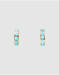 FAIRLEY - Blue Opal Crystal Huggies