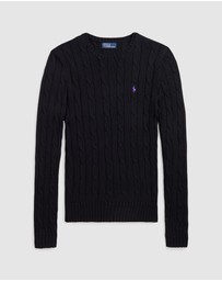 Polo Ralph Lauren - Julianna Cable Knit Cotton Crewneck Sweater