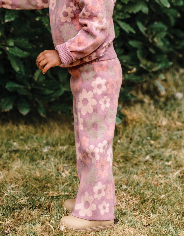Kynd Baby - Knit Flare Pant in Bold Floral