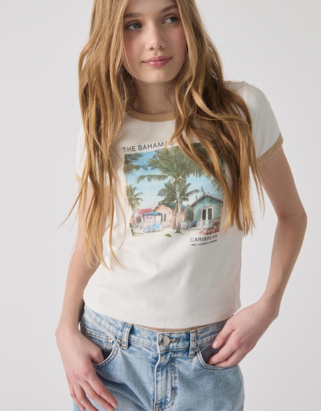 Decjuba Kids - Cropped Ringer Tee - Teens