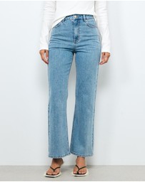 AERE - High Rise Stretch Straight Jeans