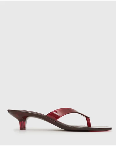 Betts - Tyla Jelly Kitten Heel Thong Sandals