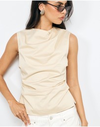 AERE - Ruched Organic Cotton Top