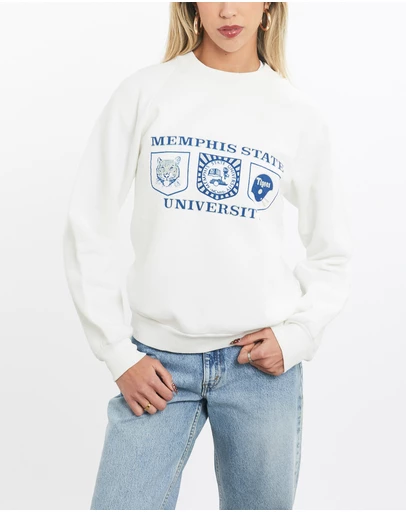 Vintage by The Real Deal - Pre Loved - Vintage 80s NCAA Memphis State Tigers Sweatshirt