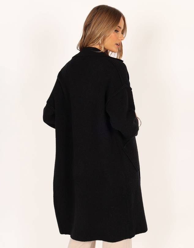 Petal & Pup - Ivy Button Front Coatigan - Black