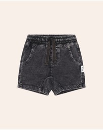 Huxbaby - Denim Knit Gusset Shorts - Babies-Kids