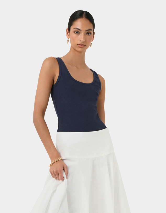 Forcast - Devin Ribbed Singlet Top