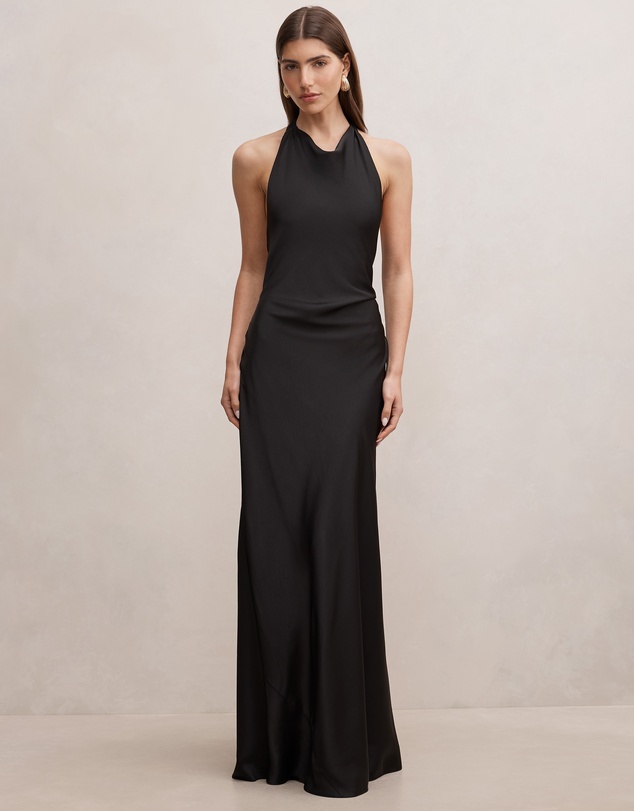 Forever New - Drew Halter Neck Back Tie Maxi Dress