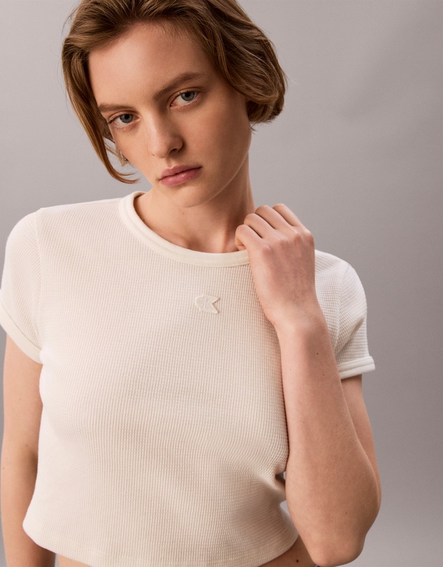 Calvin Klein Jeans - Monogram Slim Waffle Baby Tee