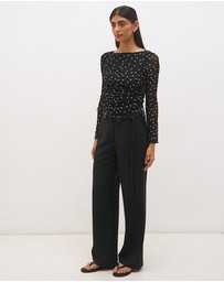 MON RENN - Vesper Spot Long Sleeve Top