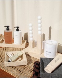 No.22 - Travertine Irregular Candlestick Holder