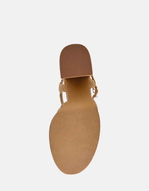 Steve Madden - Teller Natural Raffia Heels