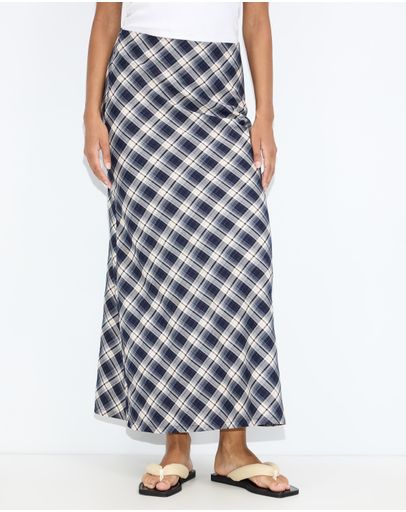 Navy & Cream Check