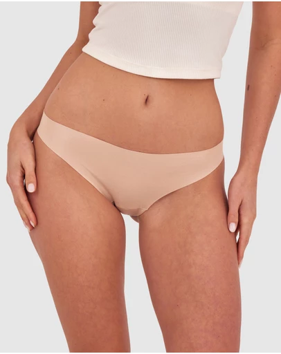 Bras N Things - Smooth Comfort Cotton Brazilian Knicker-Nude 2
