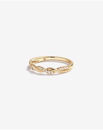 Michael Hill - 0.11 Carat TW Diamond Twist Wedding Ring in 14kt Yellow Gold