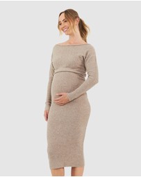 Ripe Maternity - Tobie Off Shoulder Knit Dress