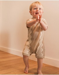 Kynd Baby - Slouchy Mesh Knit Romper Shell - Size 1