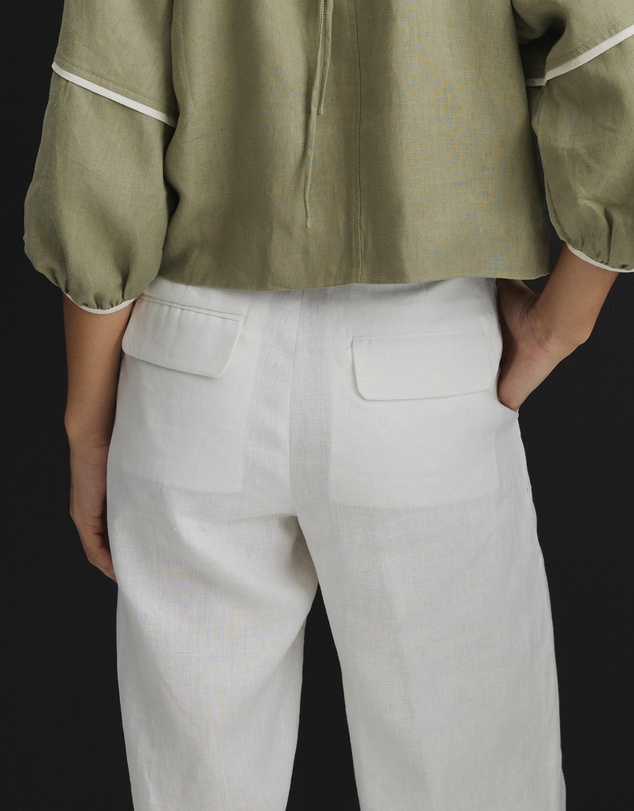 AERE - Straight Leg Linen Pants