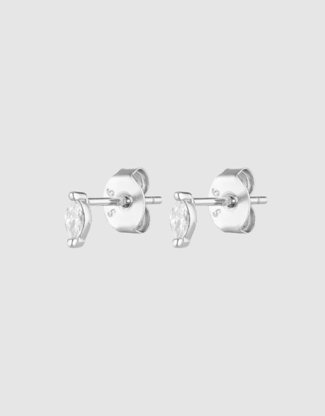 HOUSE OF SLANI - Netro Crystal Silver Studs