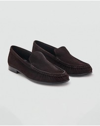 M.N.G - Gathered Suede Moccasins