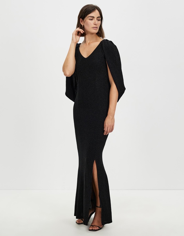 Pink Ruby - Elegance Cape Maxi Dress