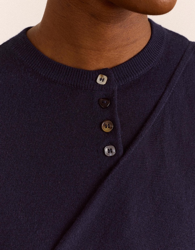 Damson Madder - Venna Wrap Merino Wool Cardigan