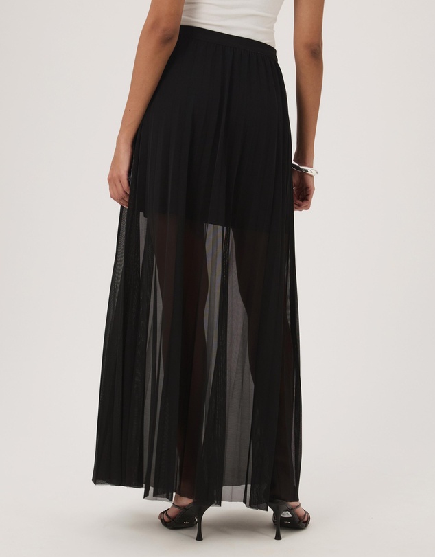 Atmos&Here - Bella Pleated Mesh Maxi Skirt