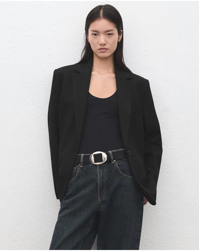 M.N.G - Straight Suit Jacket With Lapel Pockets