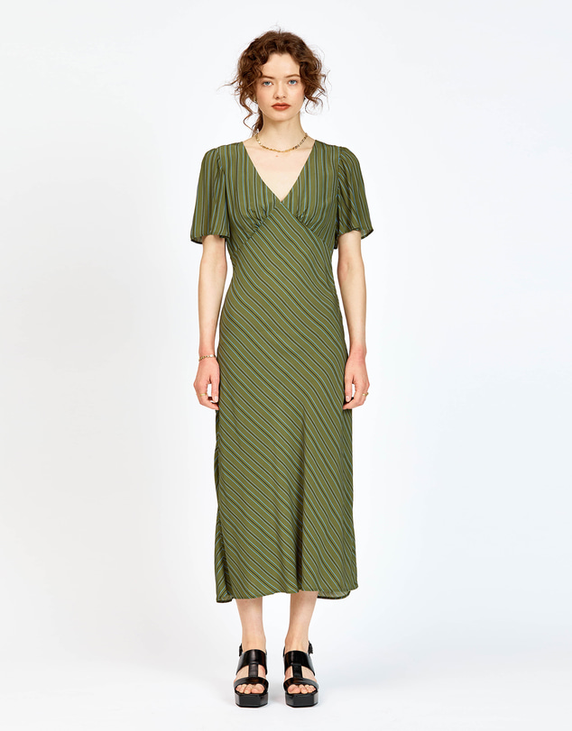 bul - Joey Dress Olive Stripe