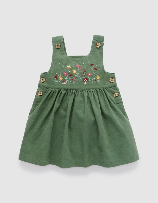 Purebaby - Embroidered Corduroy Pinnie -Kids-Babies