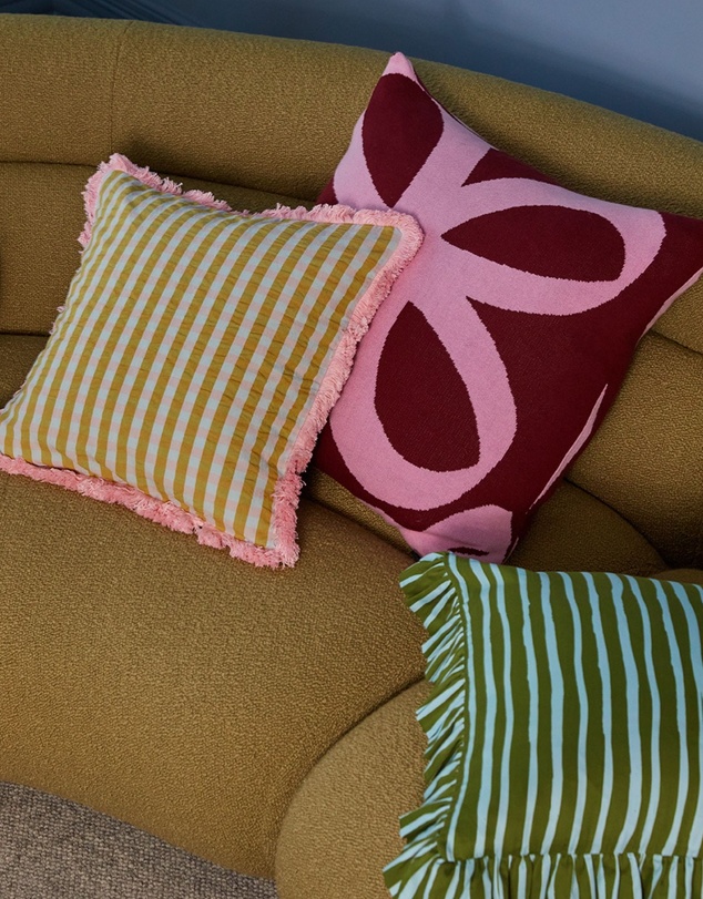 Mosey Me - Pink Quartz Seersucker Cushion Cover
